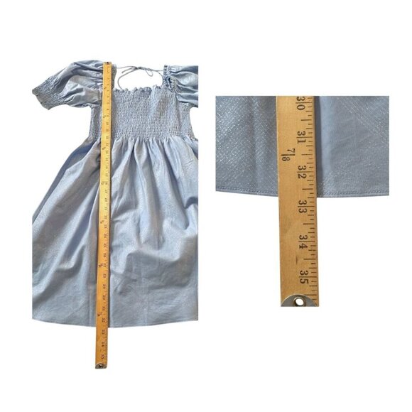 Hill House Athena Nap Dress, Light Blue Glitter Check, Size S, New with tag - Picture 12 of 12